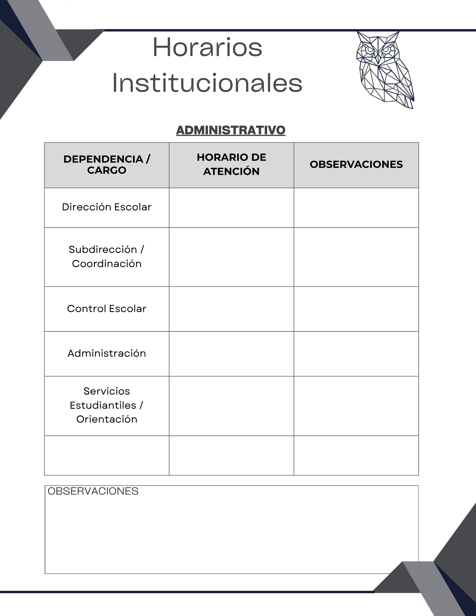 Módulo del Planner para Directores
